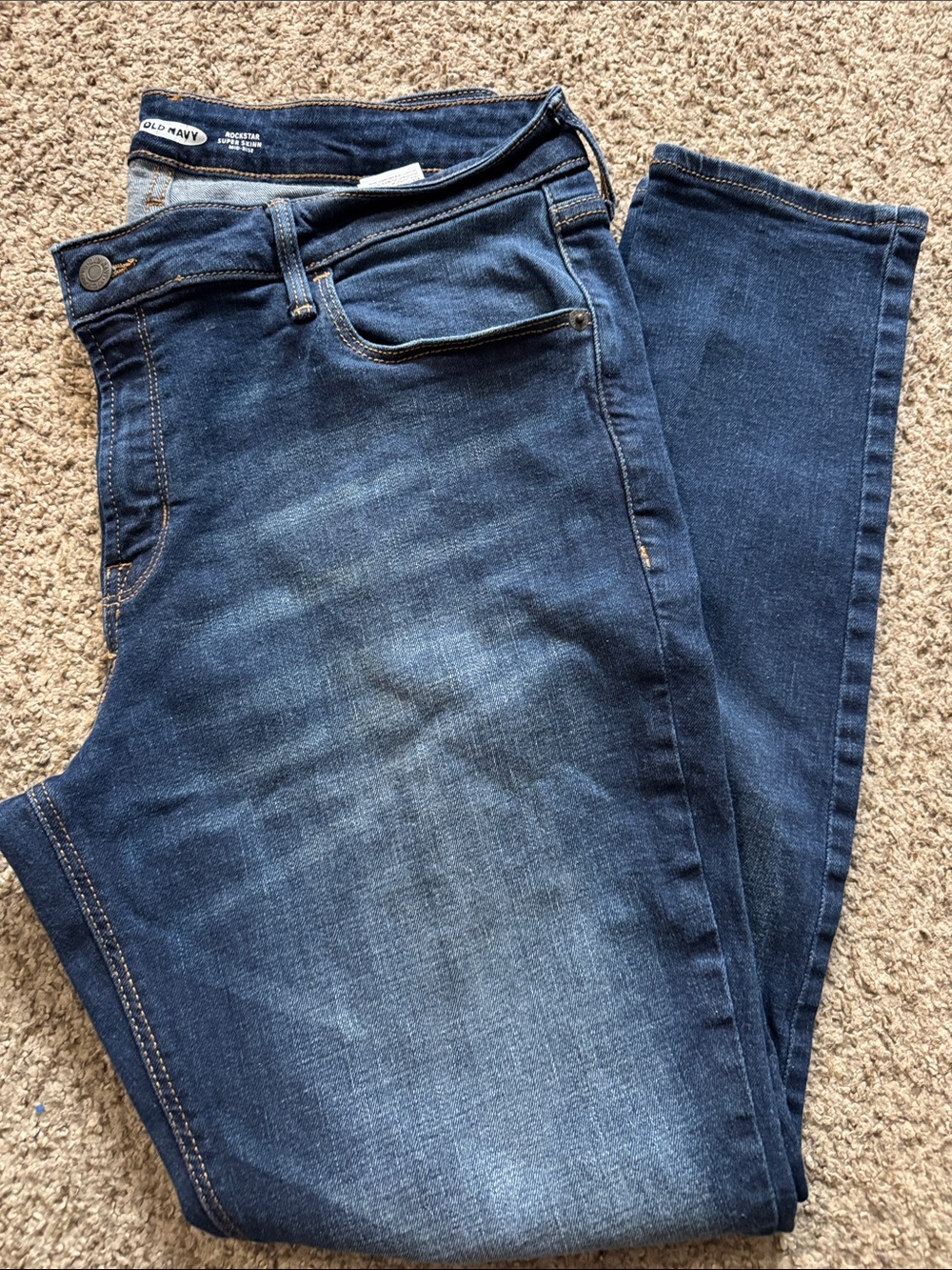 Old Navy Mid-Rise Rockstar Super-Skinny jeans-EUC